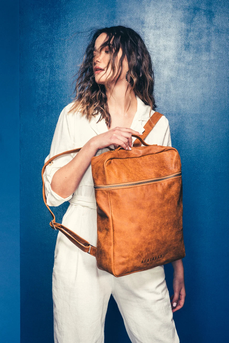 ALICE – Handmade Leather Backpack – Camel