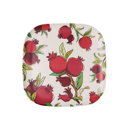 Square Bamboo Serving Tray – Pomegranate
