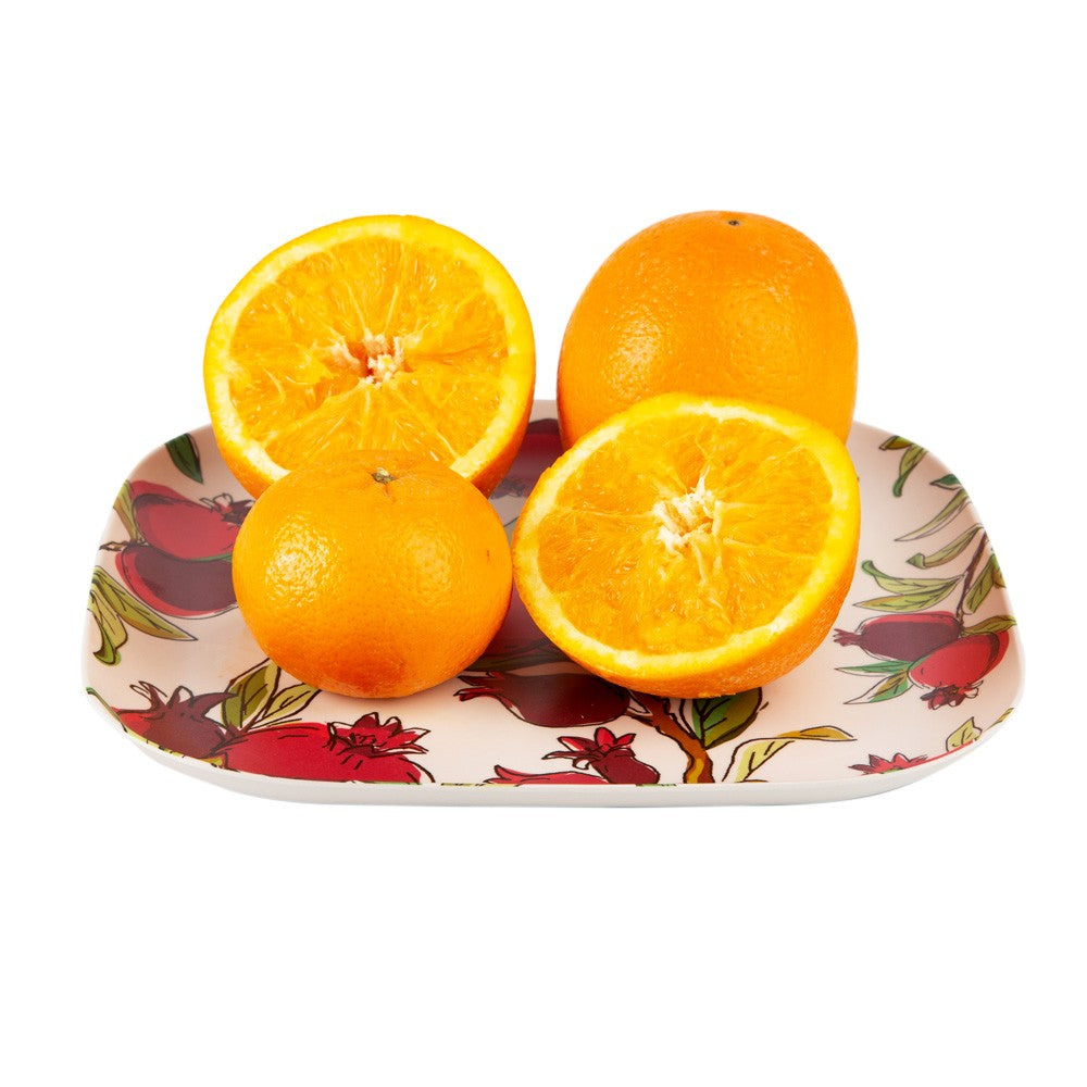 Square Bamboo Serving Tray – Pomegranate