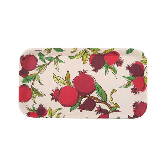 Small Bamboo Serving Tray – Pomegranate