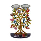 Laser-Cut Candlesticks with Hand-Painted - Pomegranate Tree