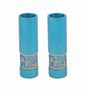 Round Candlesticks with Pomegranate Design – Turquoise