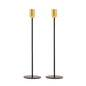 Tall candlesticks Set - Black & Gold 13"
