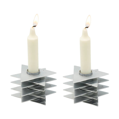 Star of David Candlesticks - Silver