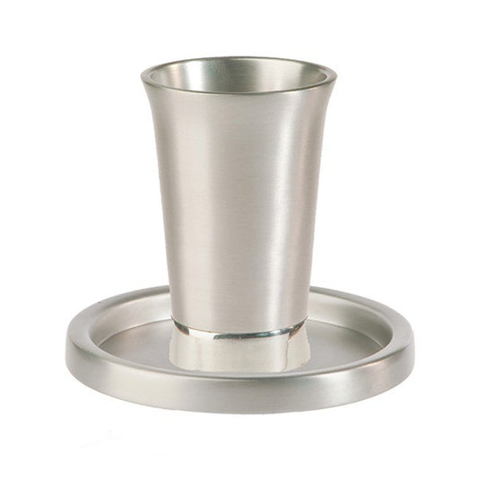 Aluminum Kiddush Cup with Matching Tray