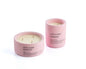 Natural Soy Wax Candle in Pink Ceramic Container - wide and low container