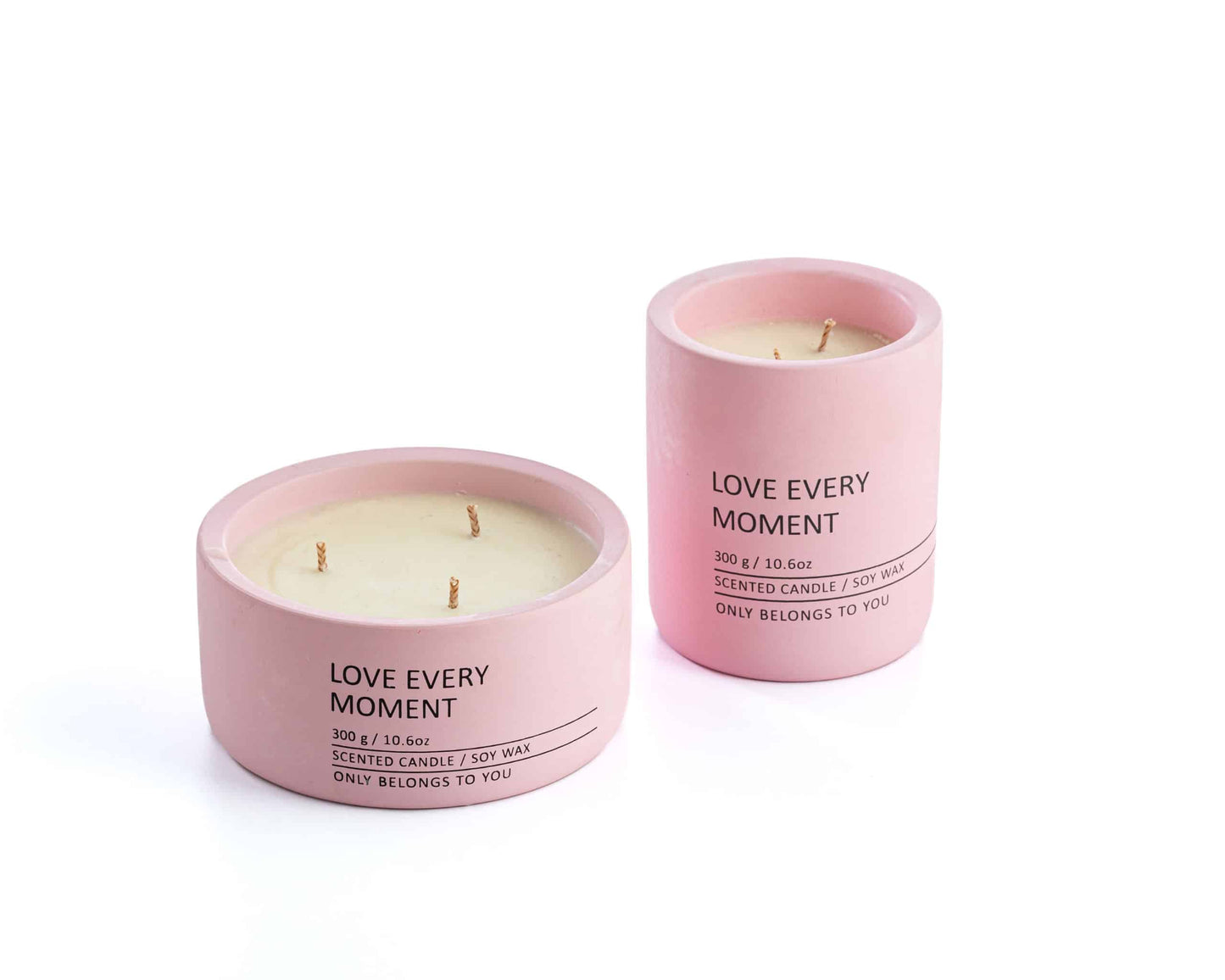 Natural Soy Wax Candle in Green Ceramic Container - tall and narrow Container