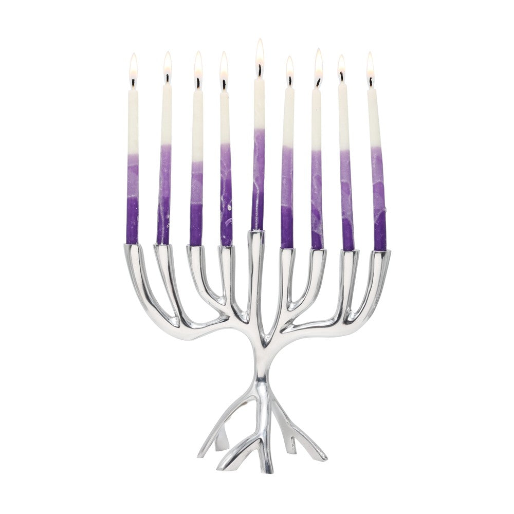 Tree of Life Hanukkah Menorah - Small 7.9"