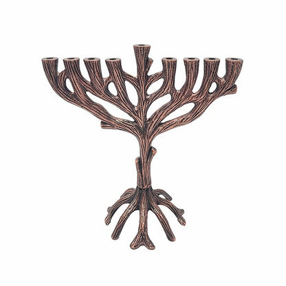 Tree of Life Hanukkah Menorah – Copper 9"