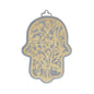 Hamsa Silver with Copper Tree and Birds Metal Design - Small