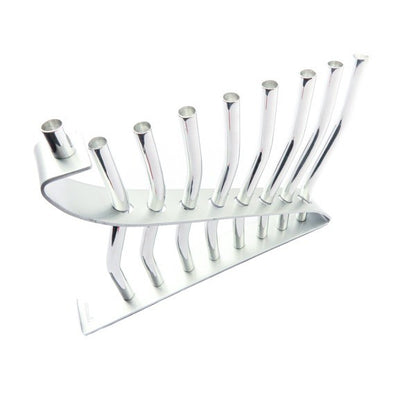 Reed Hanukkah Menorah – Brushed & Polished Aluminum