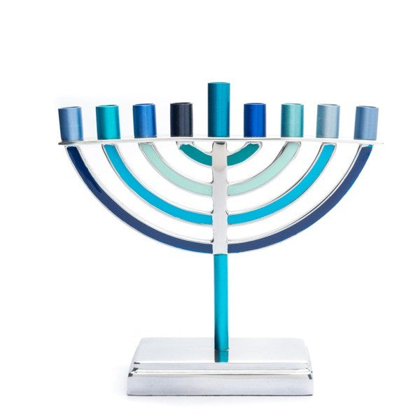 Small Classic Hanukkah Menorah – Blue