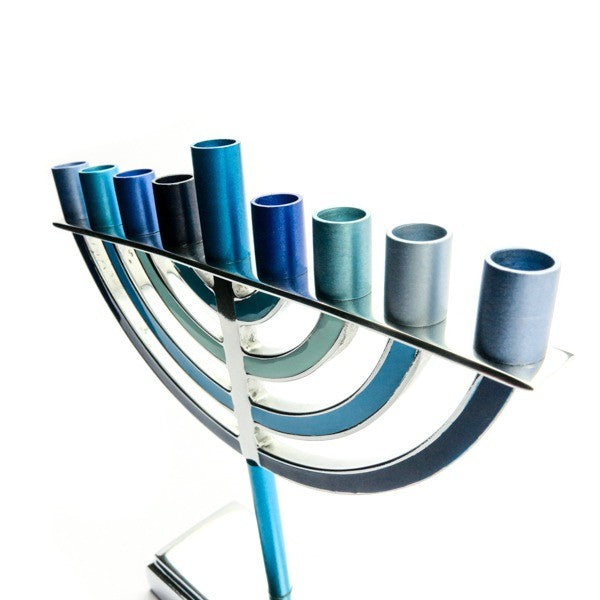 Big Classic Hanukkah Menorah – Blue