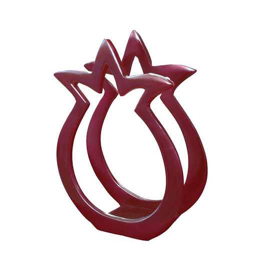 Painted Aluminum Napkin Holder – Red Pomegranate