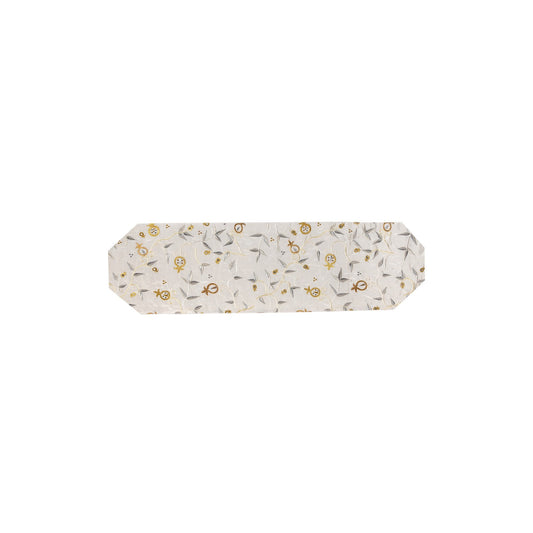Table Runner – Pomegranates – Silver & Gold - 100 cm (39.4")