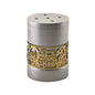 Silver Salt Shaker with Copper Jerusalem Design