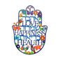 Medium Hamsa with Enamel Finish – Blessings in Hebrew and English