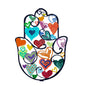 Big Hamsa with Enamel Finish – Hearts
