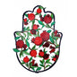 Large Hamsa with Enamel Finish – Red Pomegranate