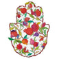 Small Hamsa with Enamel Finish – Pencil Drawn Pomegranate