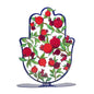 Large Metal Stand – Hamsa with Red Pomegranate Design