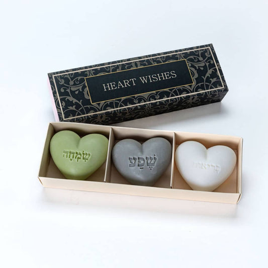 Three Heart Soap Gift Set – "Words from the Heart" – Stone Colors