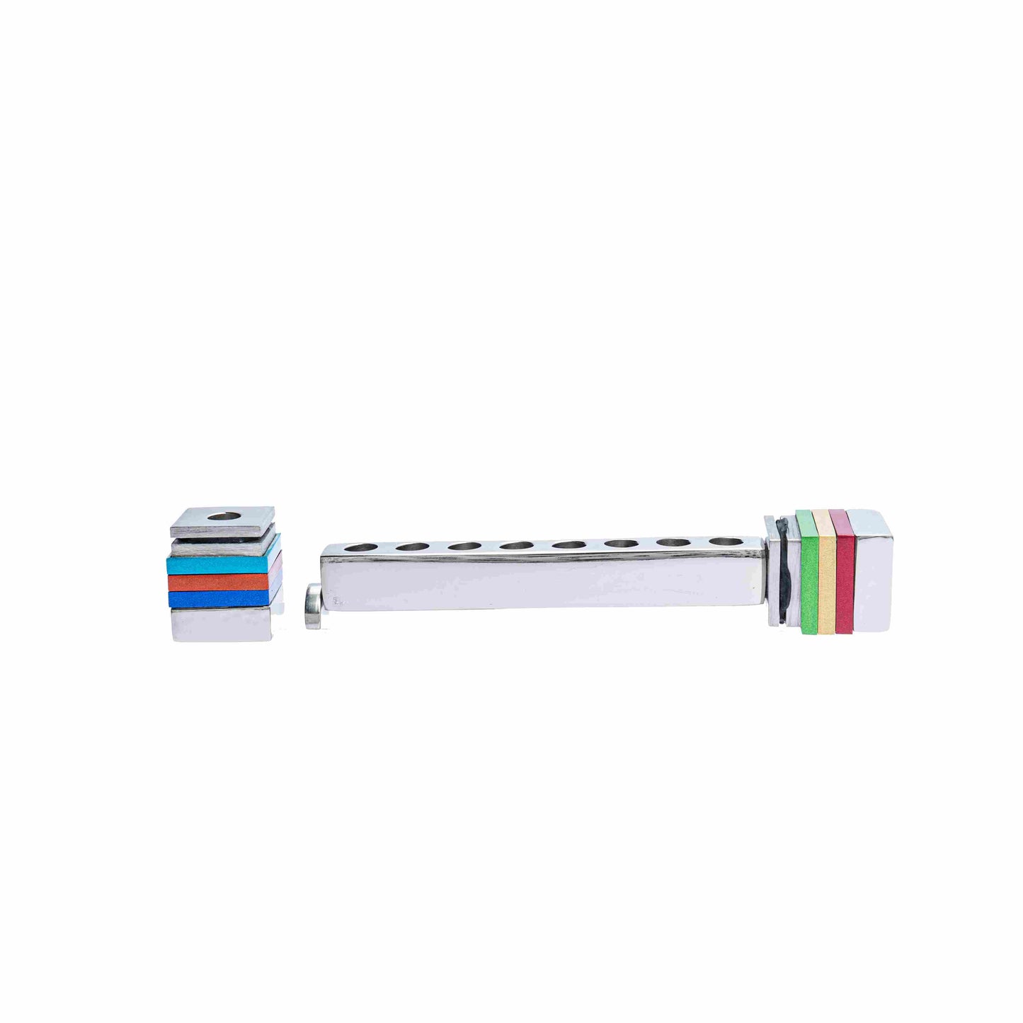 Square Travel Hanukkah Menorah – Colorful