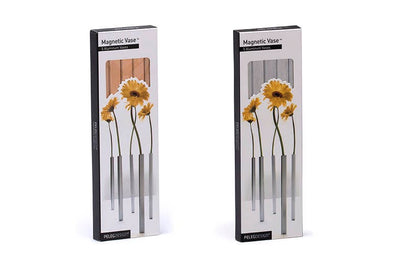 Magnetic Vase - Set of 5 Vases: Silver