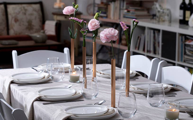 Magnetic Vase - Set of 5 Vases: Gold