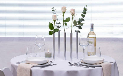 Magnetic Vase - Set of 5 Vases: Silver