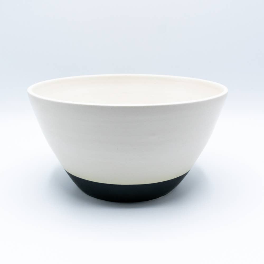 Serving Bowl: White Lines