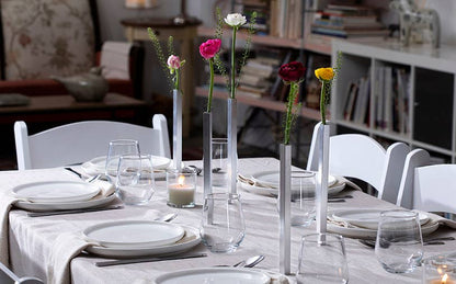Magnetic Vase - Set of 5 Vases: Silver