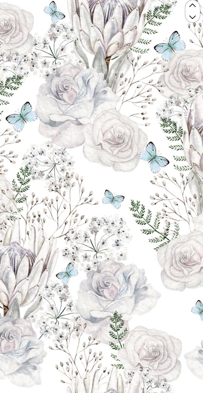 Winter Plush Floral  - Printed Guest Towel