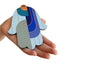 Blue Small Wooden Hamsa