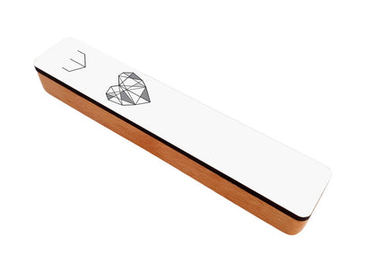 Geometric Minimalist Mezuzah Case - White