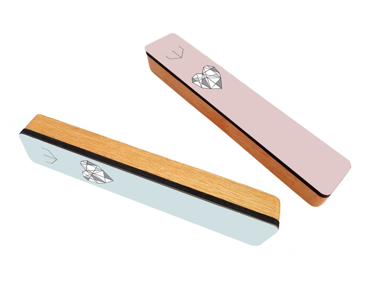Geometric Minimalist Mezuzah Case - Pink