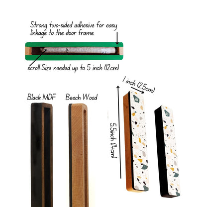 Modern Wooden Mezuzah Case – Green