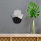 Modern Geometric Hamsa shape wooden clock - Black