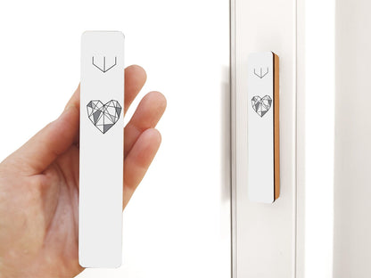 Geometric Minimalist Mezuzah Case - White