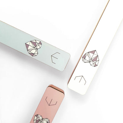 Geometric Minimalist Mezuzah Case - White