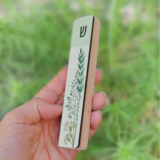 Modern Wooden Mezuzah Case – Green