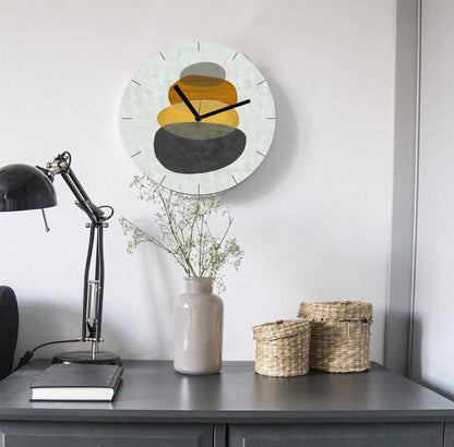 Scandinavian Wooden Wall Clock - Brown