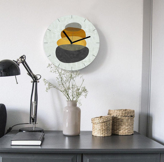 Scandinavian Wooden Wall Clock - Brown