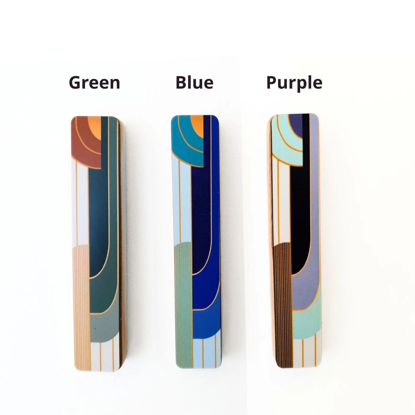 Modern Wooden Mezuzah Case - Green