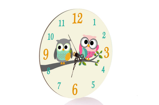 Large Owl Wall Clock for Kids’ Room
