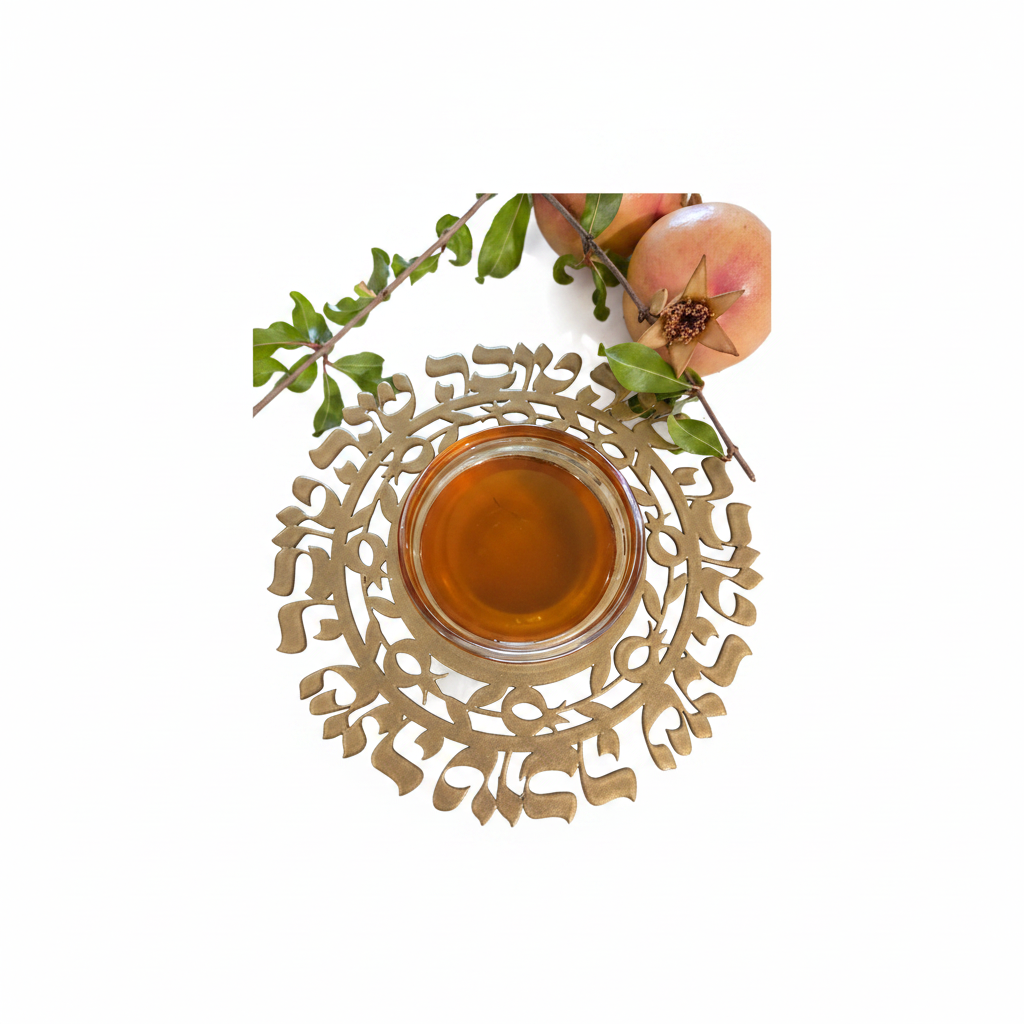 "Shanah Tovah" Honey Dish – Gold