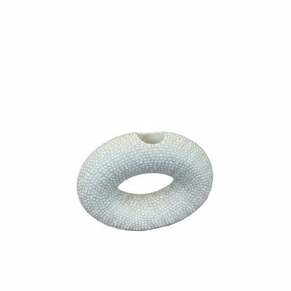 Small Hoop | Mint with White Dots