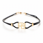 Ahava Leather Bracelet – Gold and Black